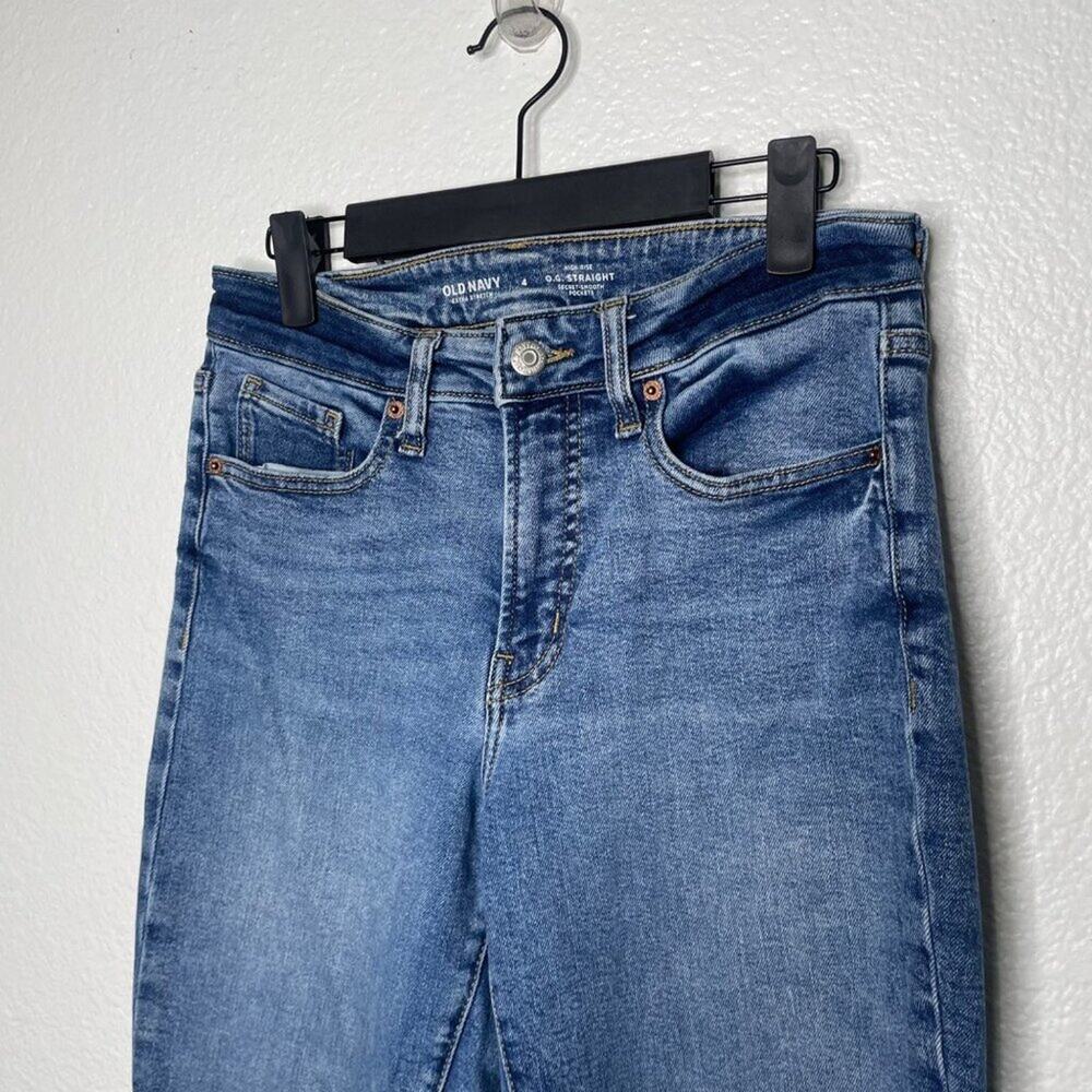 Old Navy Womens Jeans Size 4 High Rise O.G. Straight Secret Smooth Pockets - Picture 10 of 14